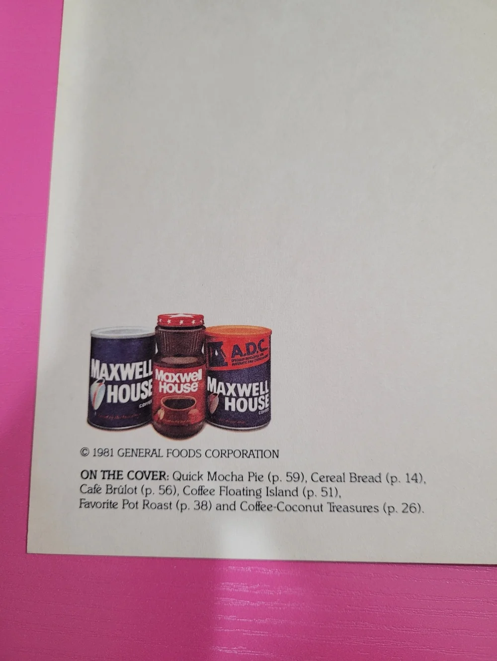 Maxwell House vintage 1981
